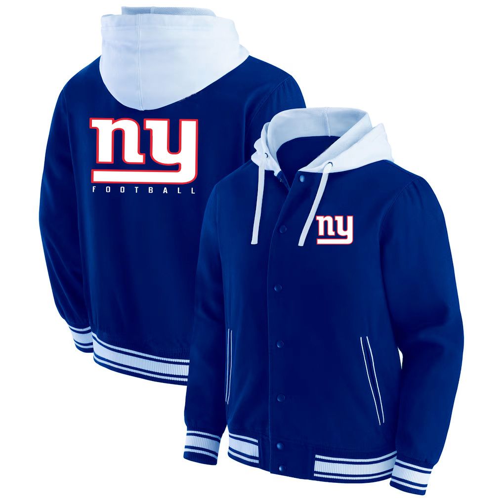 Men 2026 NFL New York Giants  jacket hoodie Blue 011